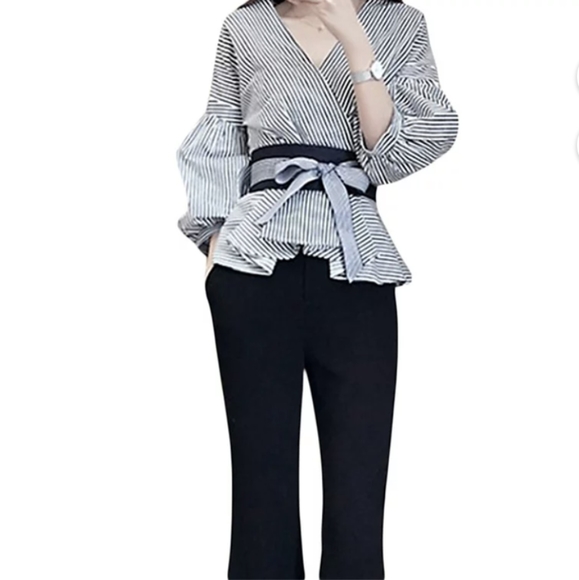 NWT WINTER STREET FASHION BUSINESS CHIC ME PUFF SLEEVE BLOUSE S:SMALL-LARGE - Picture 4 of 13